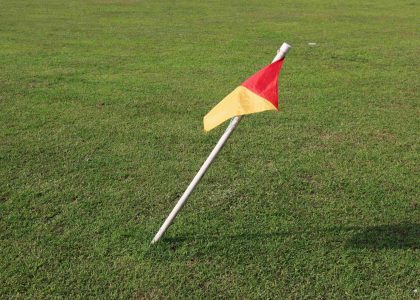 bandiere dello stadio di calcio