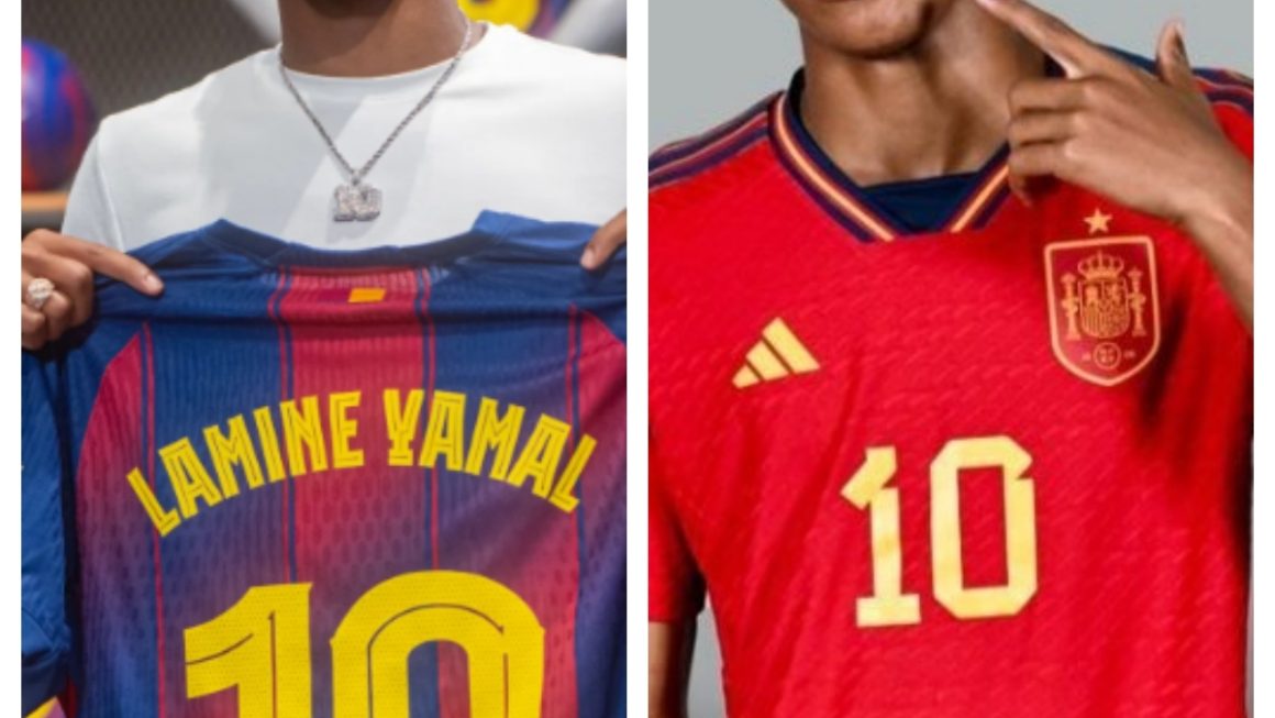 Lamine Yamal shirt, Barcelona vs Spanje